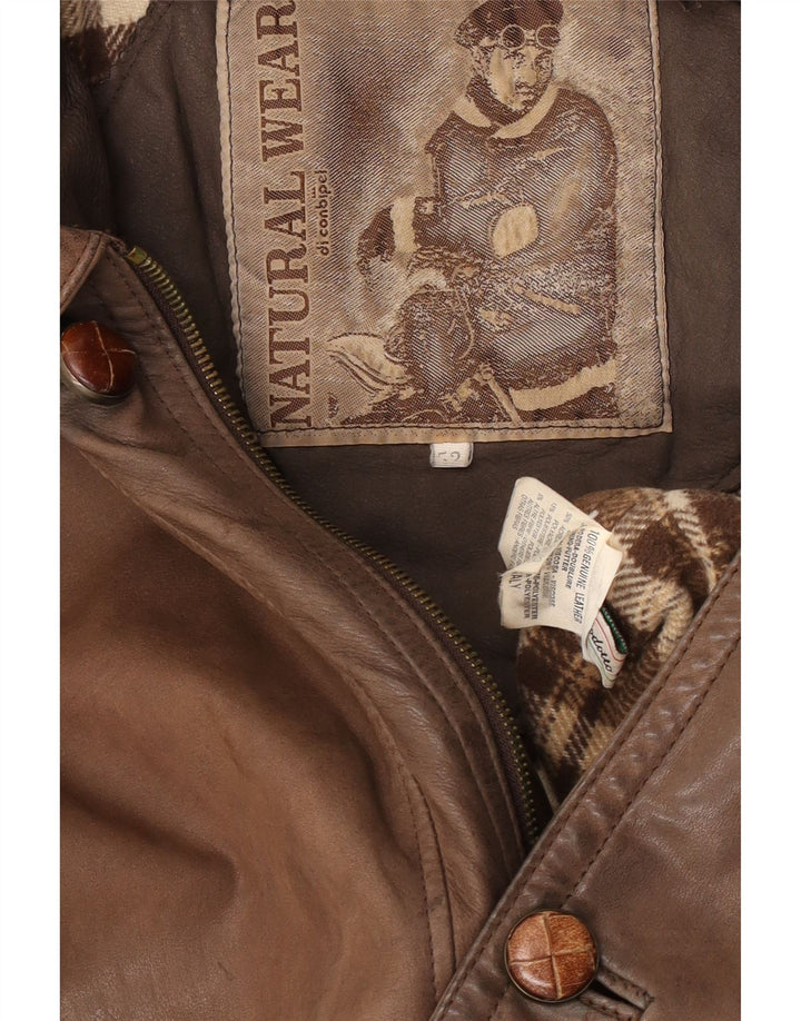Conbipel Herren Lederjacke IT 52 Großes braunes Leder