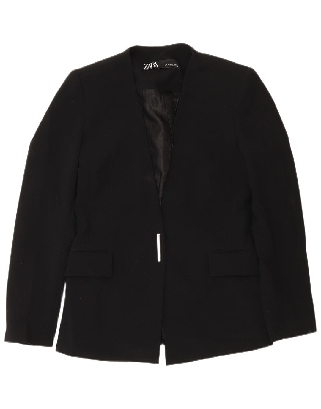 Zara Damen Blazer Jacke UK 10 Small Schwarz