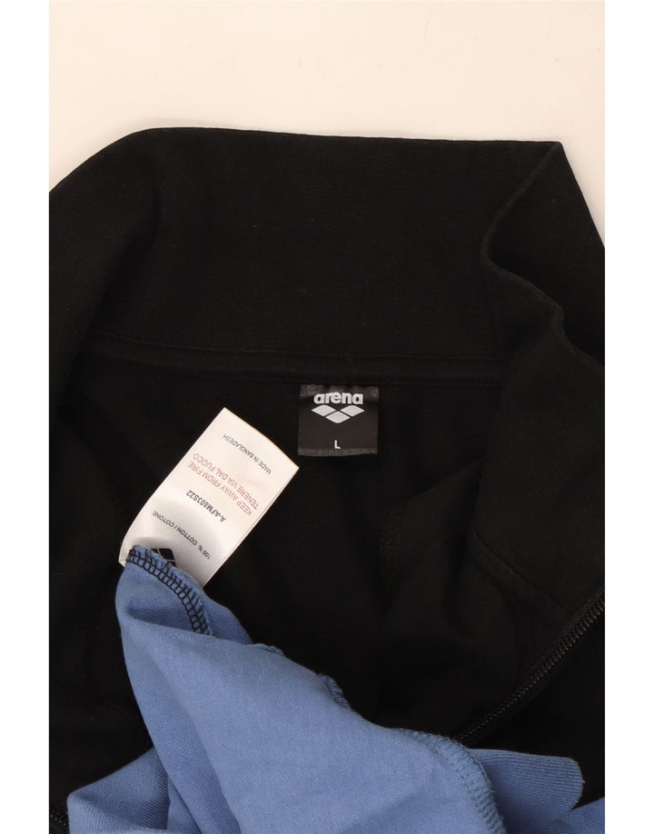 Arena Herren-Trainingsanzug-Top-Jacke, große blaue Colourblock-Baumwolle