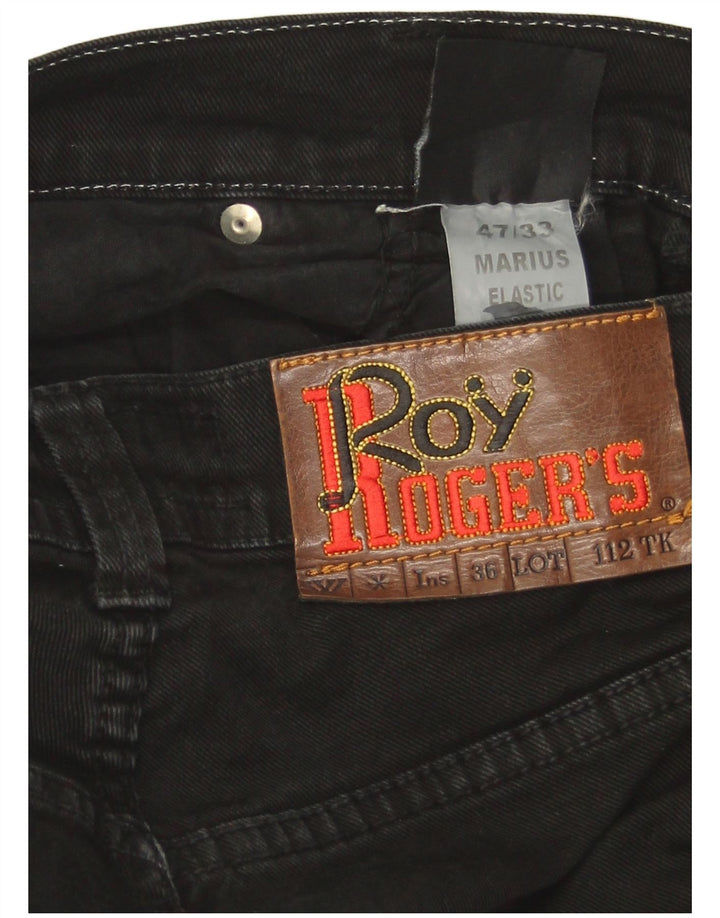 Roy Rogers Herren Straight Jeans W33 L30 Schwarze Baumwolle