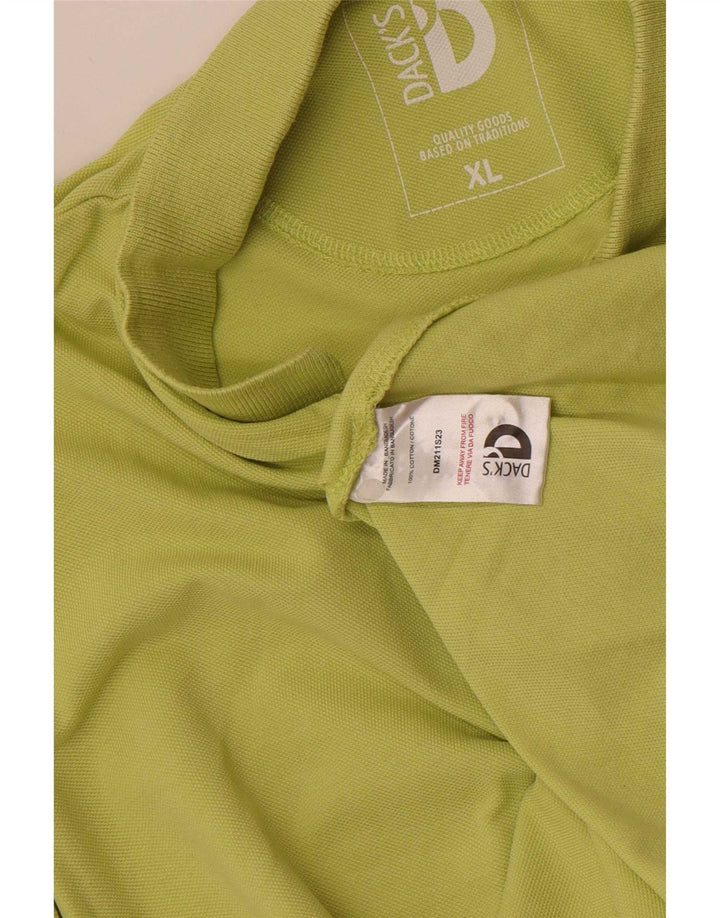 Dack's Herren-Poloshirt XL aus grüner Baumwolle
