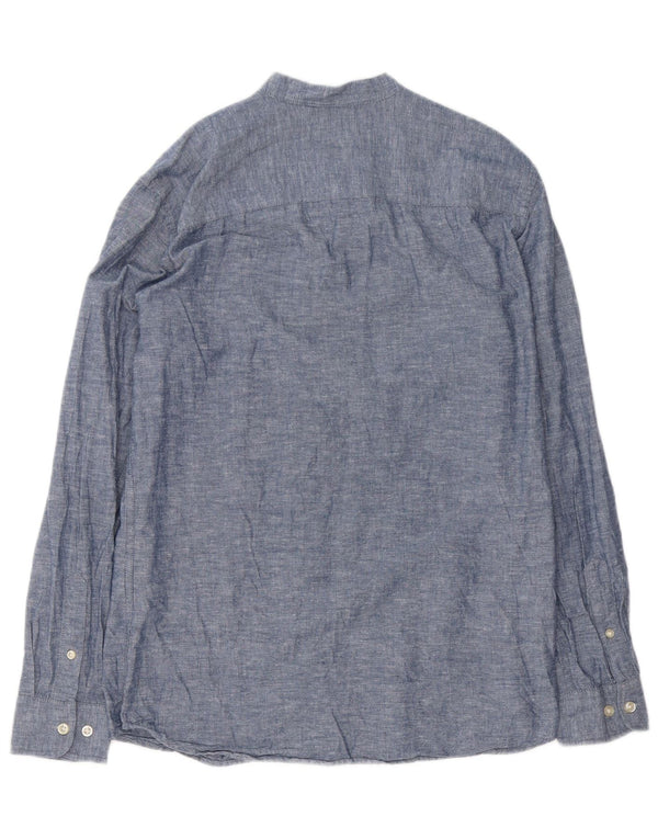 Jack & Jones Herrenhemd, klein, aus blauer Baumwolle