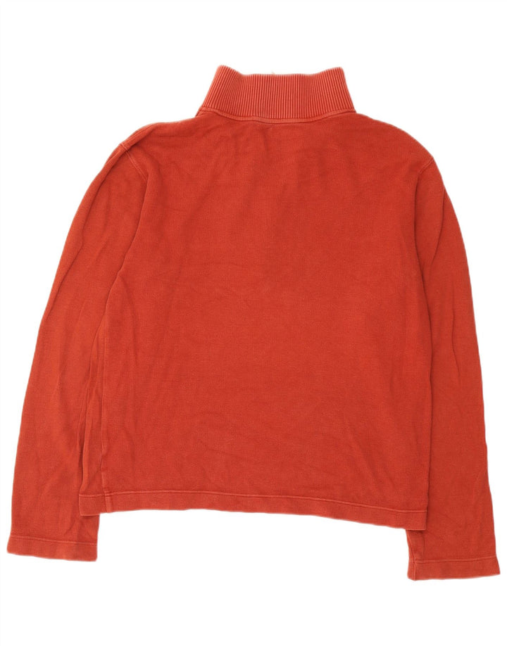 Gap Herren-Sweatshirt mit Reißverschluss am Hals, mittelrote Baumwolle