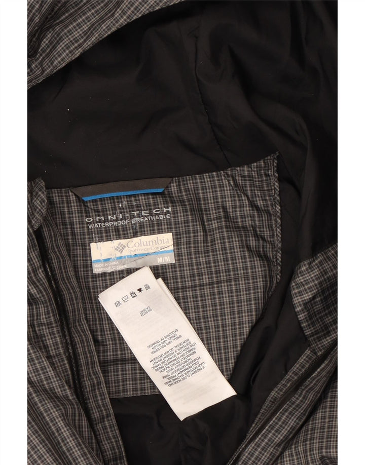 Columbia Herren Omni-Tech Hooded Windjacke, UK 38, Mittelgrau, Gingham