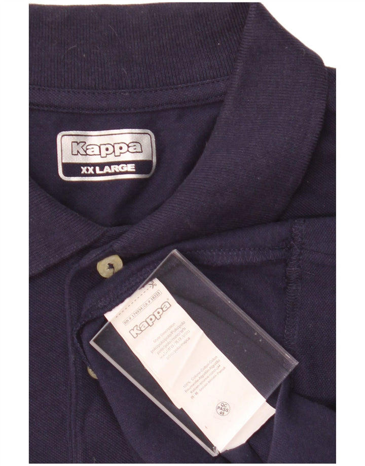 KAPPA Mens Polo Shirt 2XL Navy Blue Cotton