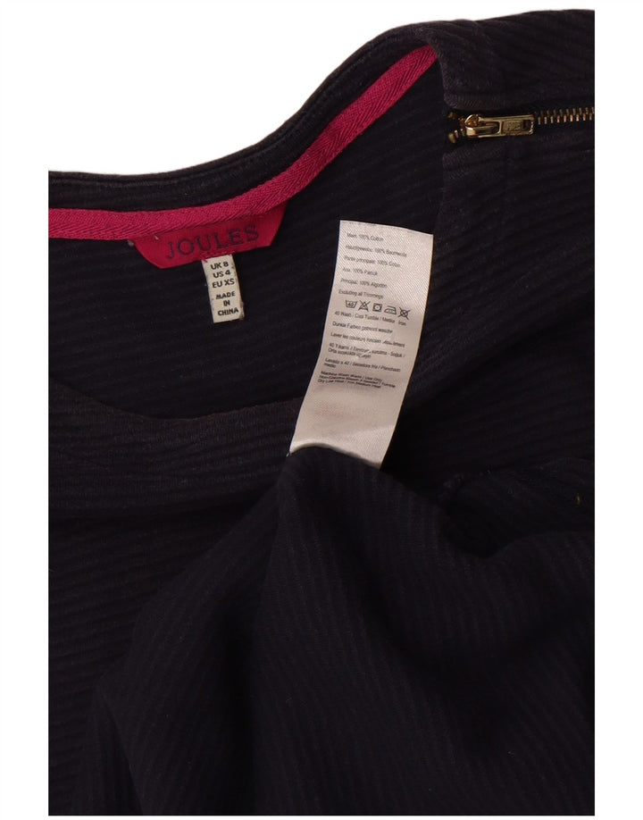 Joules Damen Top Langarm UK 8 Small Marineblau Baumwolle