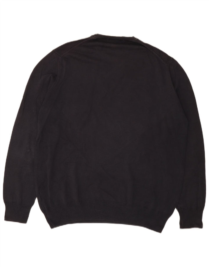 Zara Herren-Pullover mit Rundhalsausschnitt, XL, Schwarz