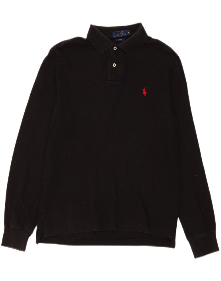 Polo Ralph Lauren Herren-Slim-Fit-Hemd aus mittelschwarzer Baumwolle