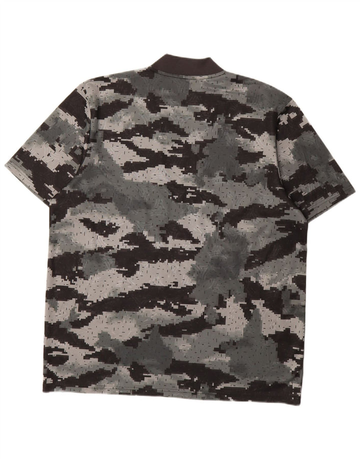 ADIDAS Herren Grafik-T-Shirt-Oberteil Mittelgraues Camouflage-Polyester
