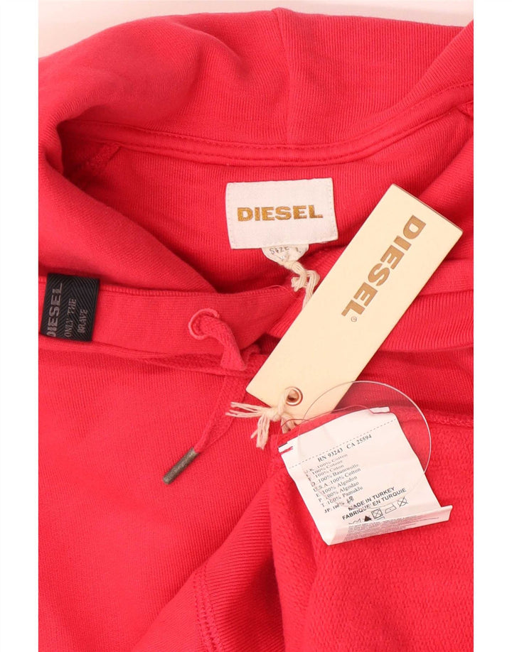 Diesel Herren Kapuzenpullover, groß, rosa, Baumwolle