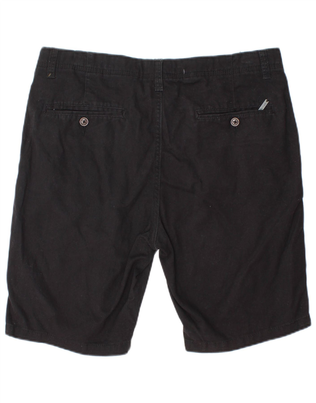 Pierre Cardin Herren-Chinoshorts mit normaler Passform, Größe M, W32, schwarze Baumwolle
