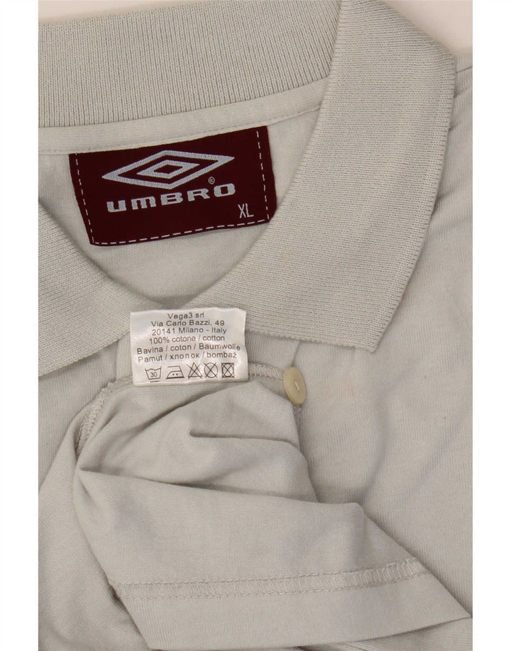 Umbro Herren-Poloshirt mit Grafik, XL, graue Baumwolle