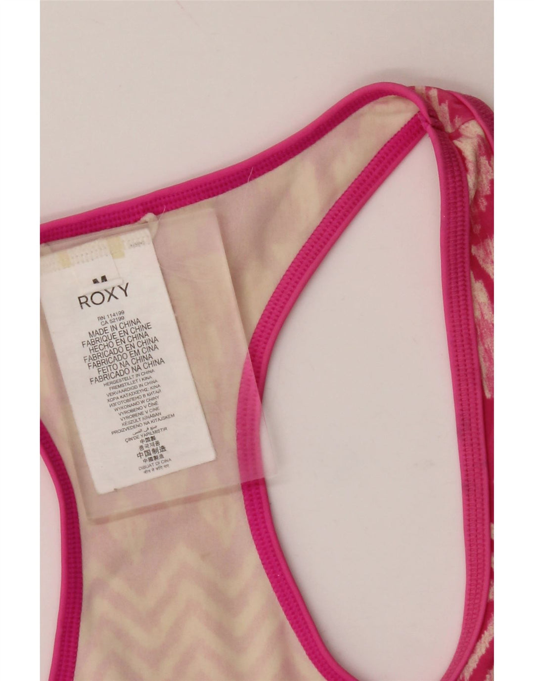 ROXY Damen Weste Top UK 12 Mittelrosa Ikat Polyamid