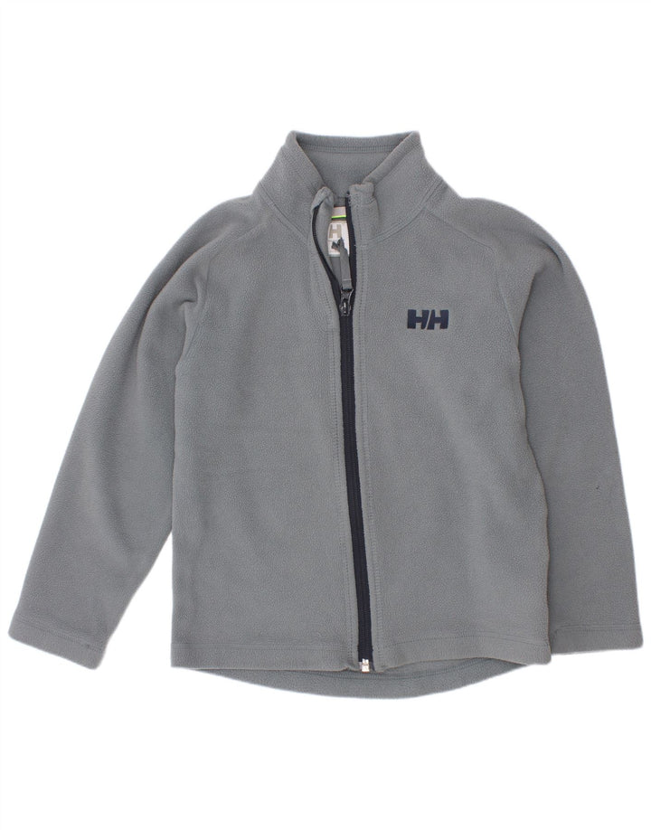 Helly Hansen Fleecejacke für Jungen, 6–7 Jahre, graues Polyester