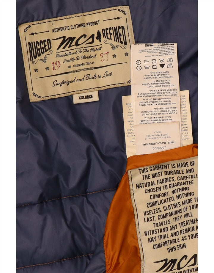 Marlboro Classics Herren Wattierte Weste UK 44 2XL Braunes Polyamid