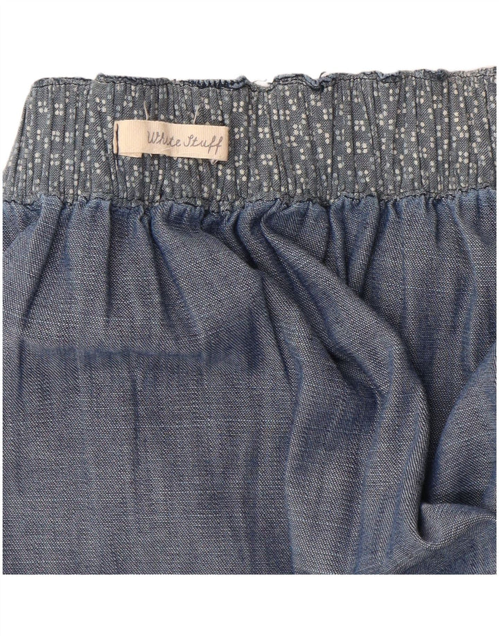 WHITE STUFF Womens High Waist Denim Skirt W30 Medium Blue Cotton