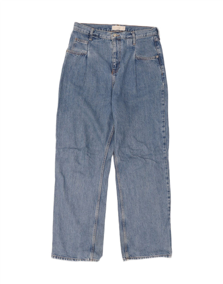 Topshop Damen Straight Jeans W30 L32 Blaues Polyester