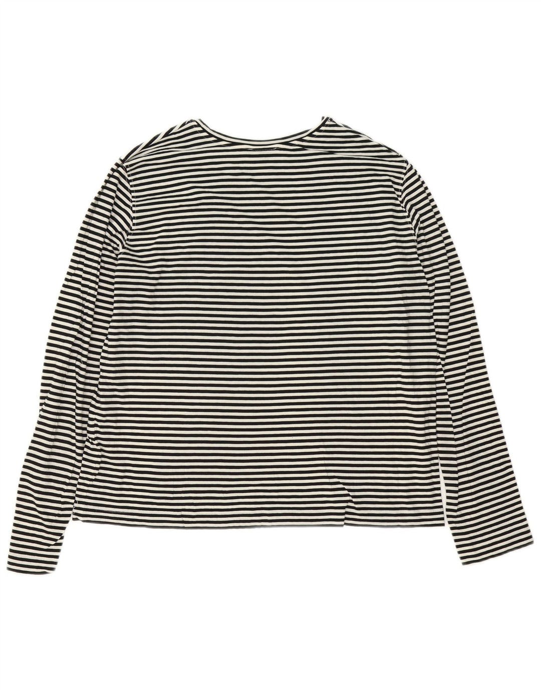 Massimo Dutti Damen Top Langarm UK 16 Large Weiß Nadelstreifen