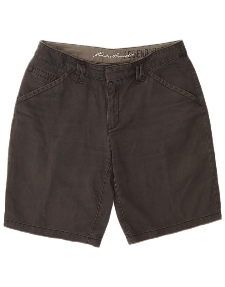 Eddie Bauer Damen Chino-Shorts US 8 Medium W30 Graue Baumwolle