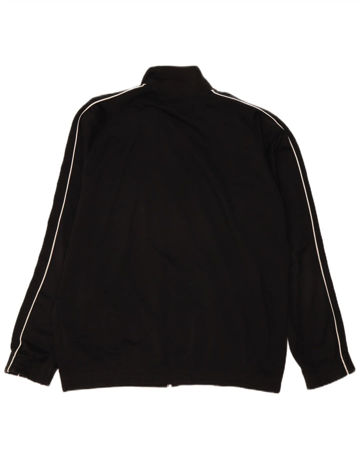Nike Herren-Trainingsanzugoberteil, UK-Größe 41/43, großes schwarzes Polyester