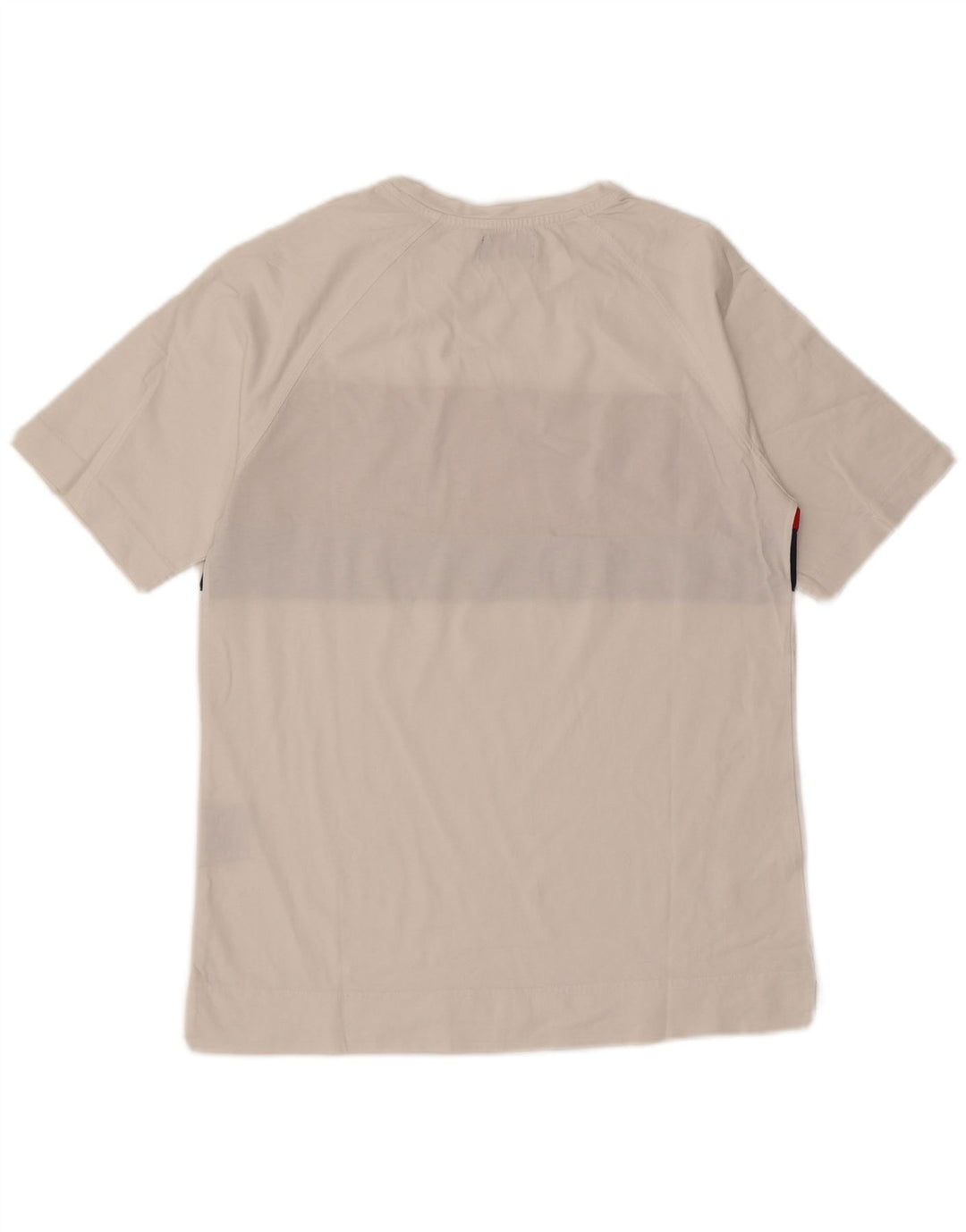 Kappa Herren-T-Shirt-Oberteil aus mittelweißer Colourblock-Baumwolle