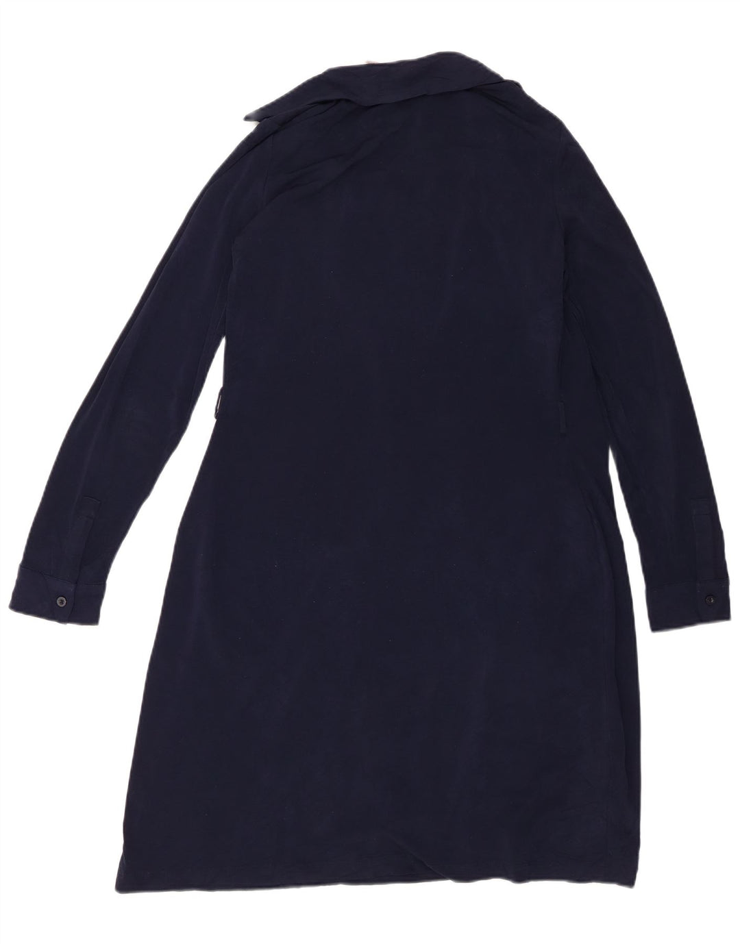 Calvin Klein Damen Wickelkleid UK 14 Medium Marineblau Polyester