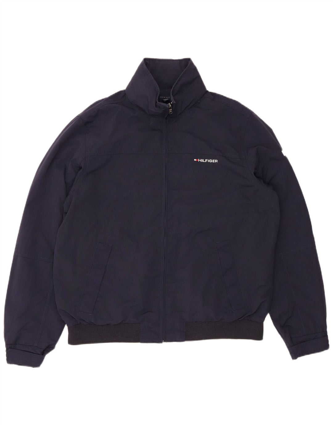 TOMMY HILFIGER Herren-Bomberjacke mit Kapuze, UK 38, mittelmarineblaues Nylon