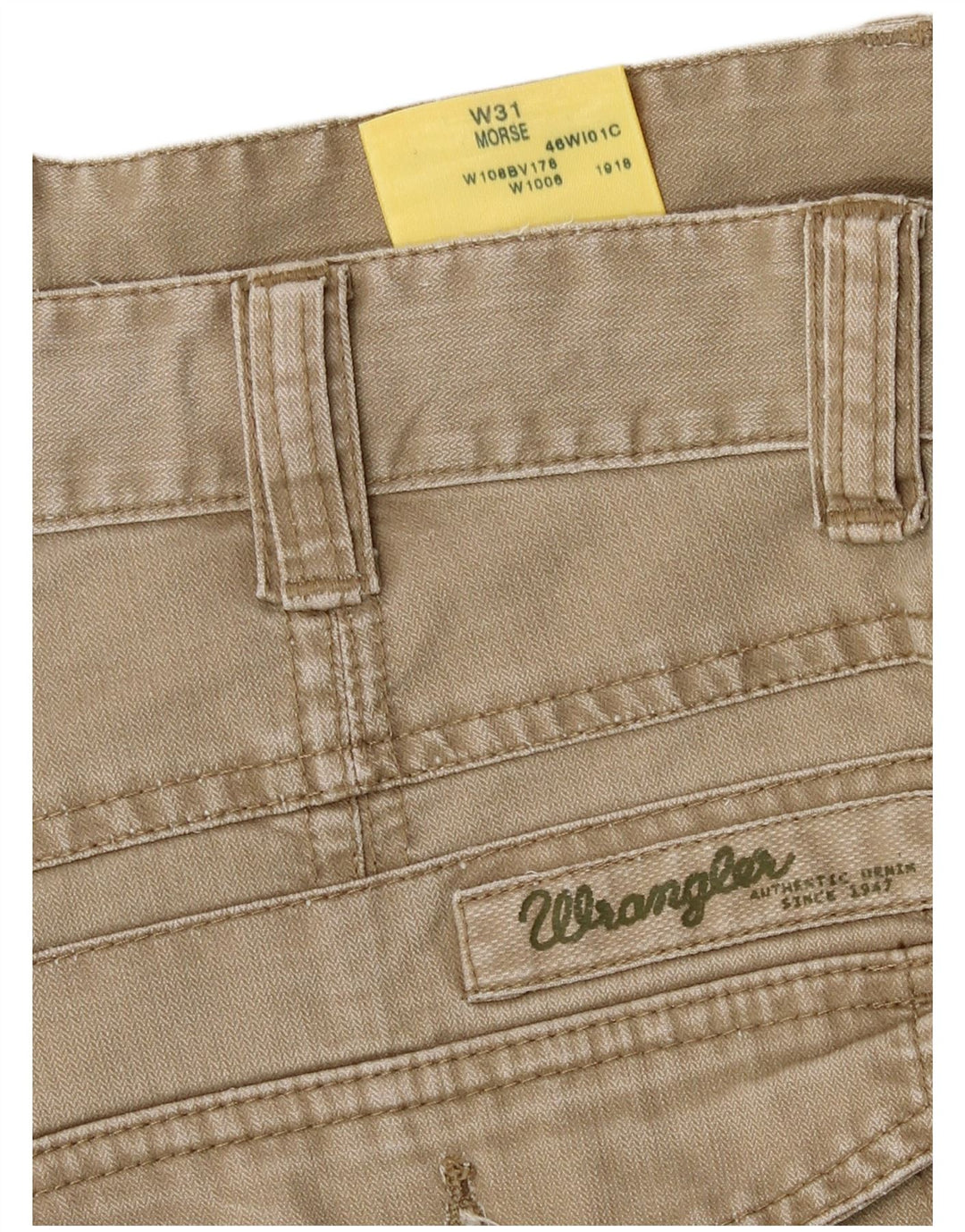Wrangler Herren Morse Chino Shorts W31 Mittelbeige Baumwolle