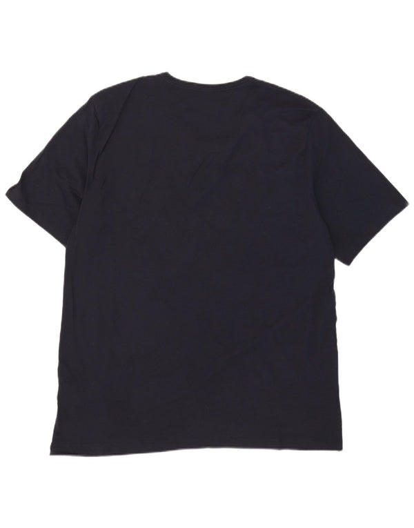 Hugo Boss Herren T-Shirt Top 2XL Marineblau Baumwolle