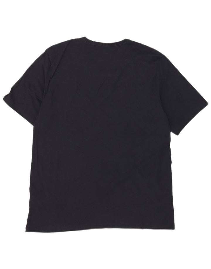 Hugo Boss Herren T-Shirt Top 2XL Marineblau Baumwolle