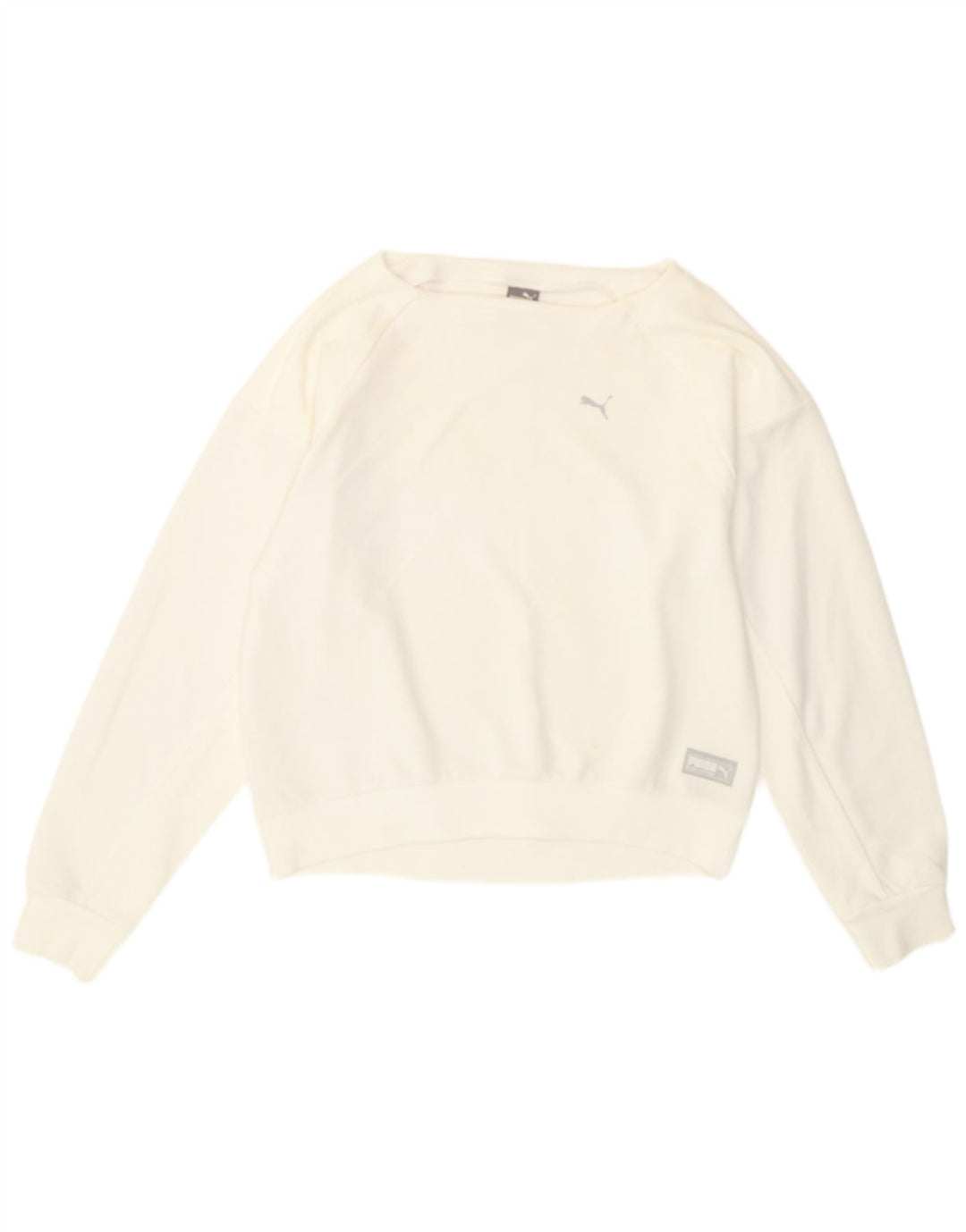 Puma Damen Loose Fit Sweatshirt Pullover UK 10 Small Weiß