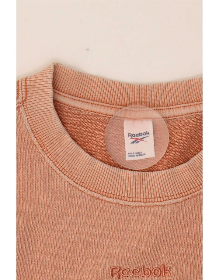 Reebok Herren Sweatshirt Pullover Small Rosa Baumwolle