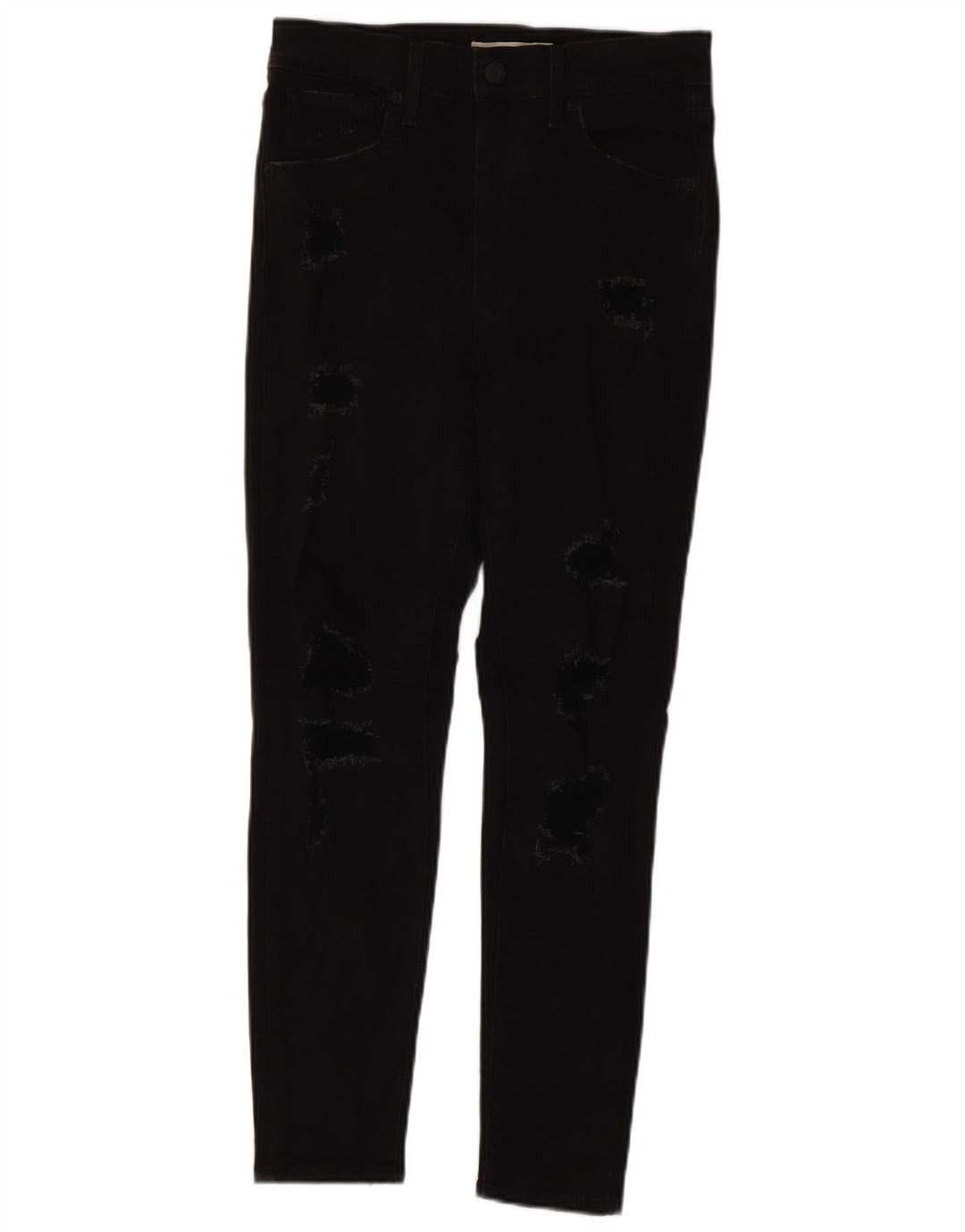 LEVI'S Damen Mile High Super Skinny Jeans W29 L27 Schwarze Baumwolle