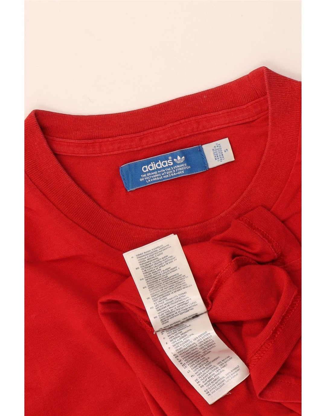 Adidas Herren Grafik T-Shirt Top Small Rot Baumwolle