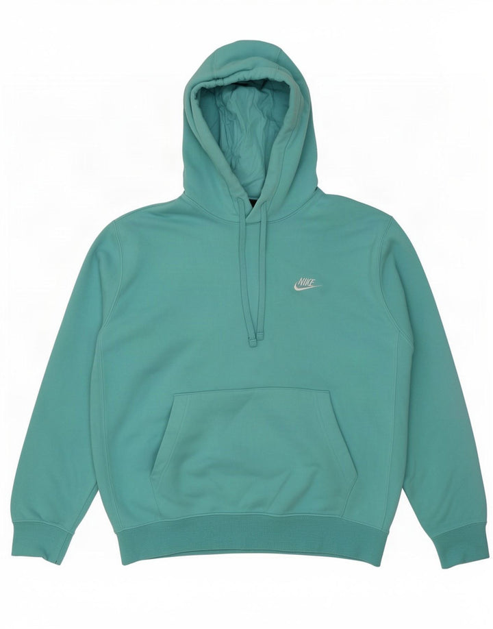 Nike Herren Kapuzenpullover aus mittelblauer Baumwolle