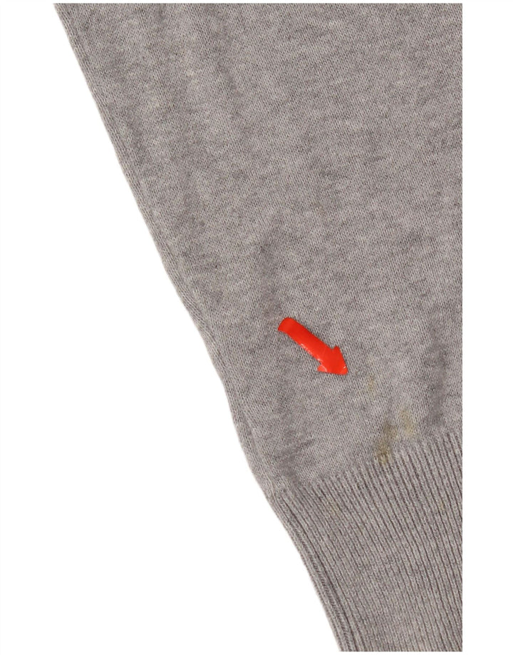 Marks & Spencer Damen Übergroßer offener Cardigan-Pullover UK 14 Mittelgrau