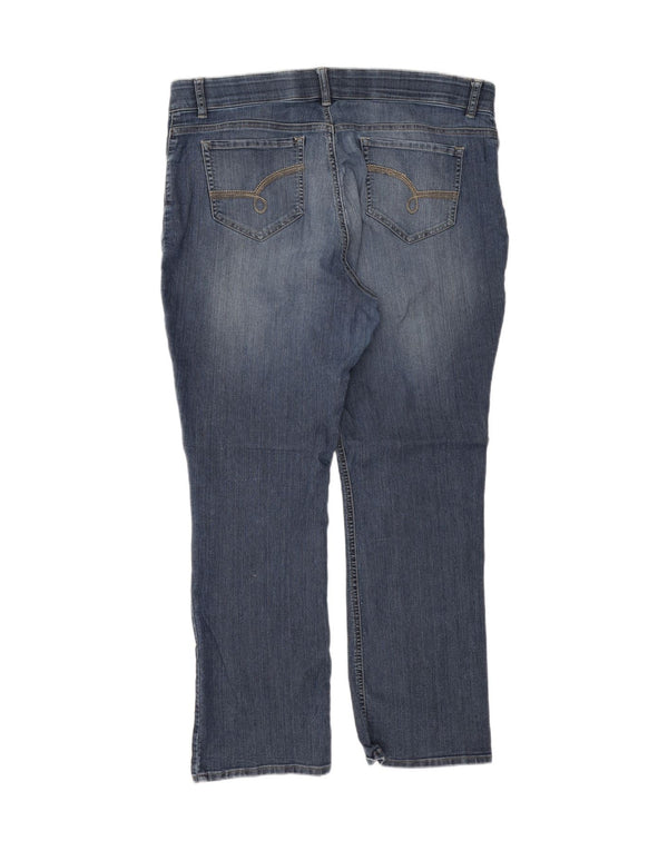 Lee Damen Riders Mid Rise Bootcut Jeans US 20 3XL W40 L29 Blaue Baumwolle