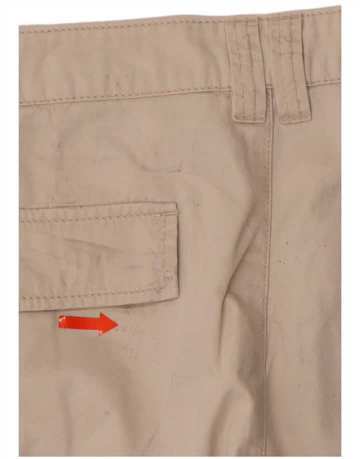 ESPRIT Gerade geschnittene Damenhose, UK 16, Größe L, W34, L26, Beige, Baumwolle