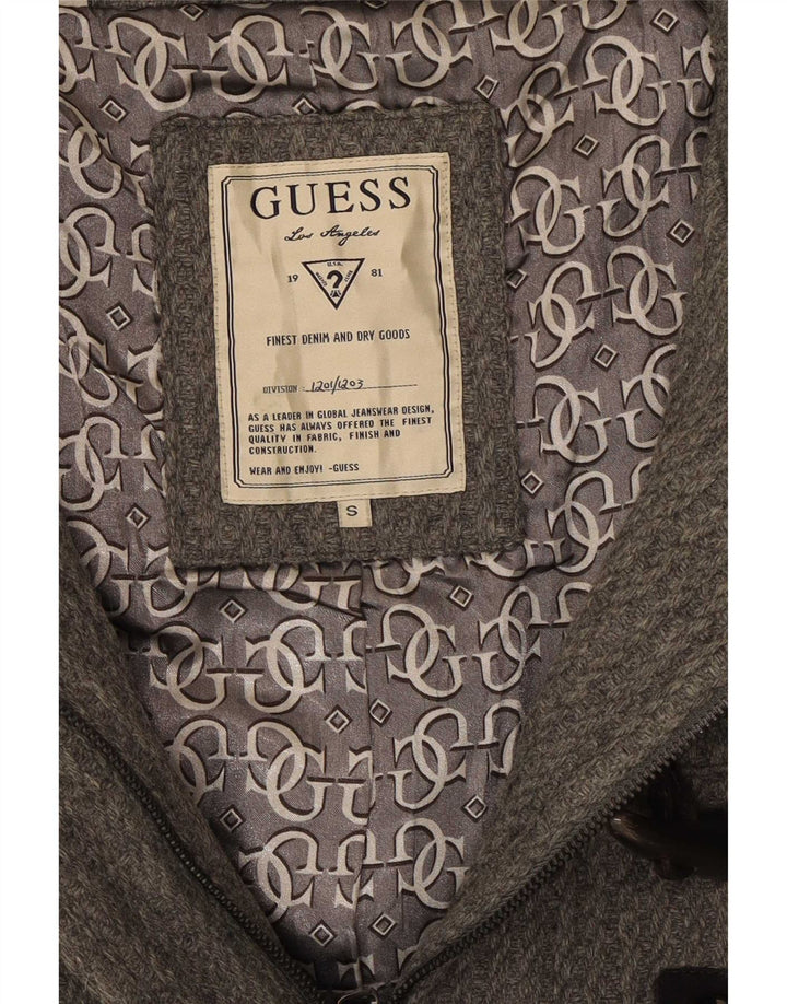 Guess Damen Dufflecoat UK 10 Small Grau Polyester