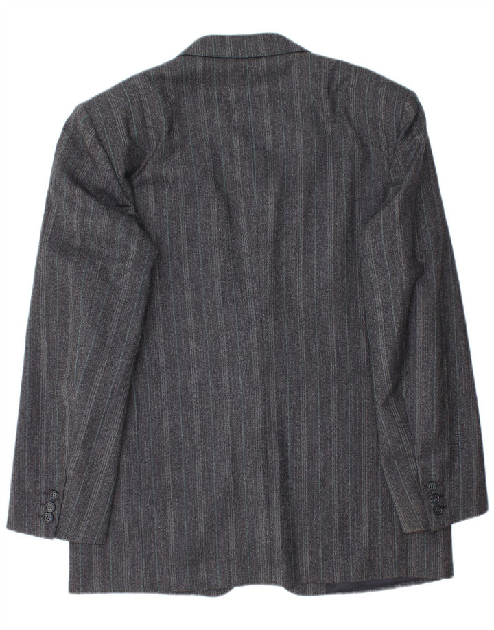 Valentino Herren-Blazer mit 2 Knöpfen, IT 46, klein, Marineblau gestreift