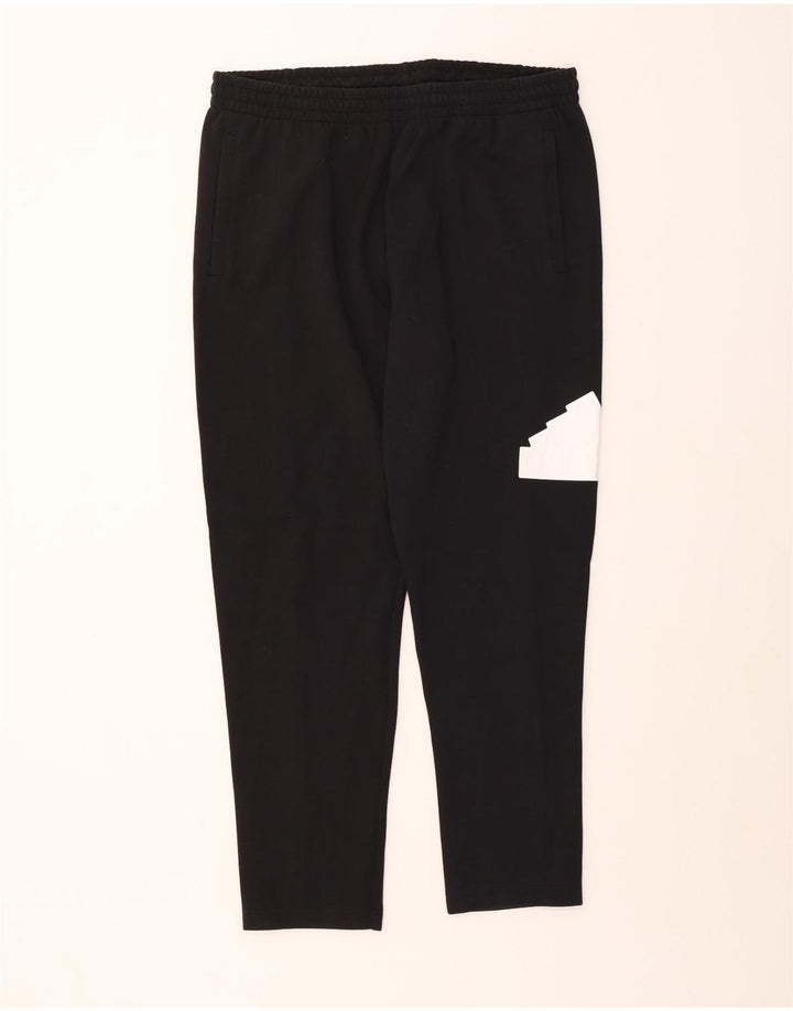 Adidas Mens Graphic Tracksuit Trousers XL Black Cotton