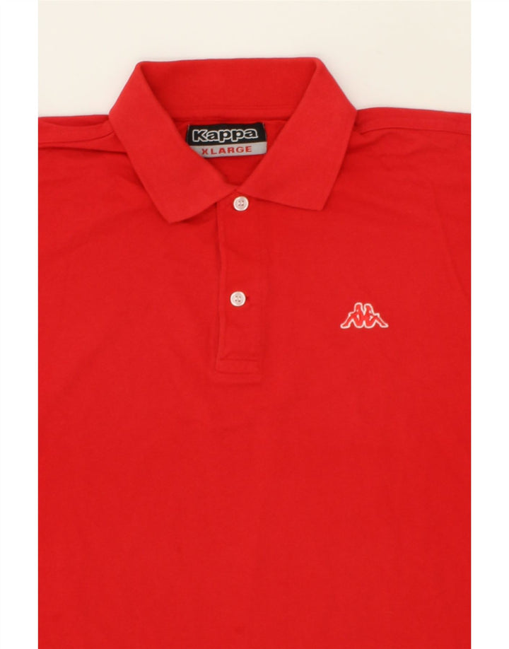KAPPA Mens Polo Shirt XL Red Cotton Vintage Kappa and Second-Hand Kappa from Messina Hembry 