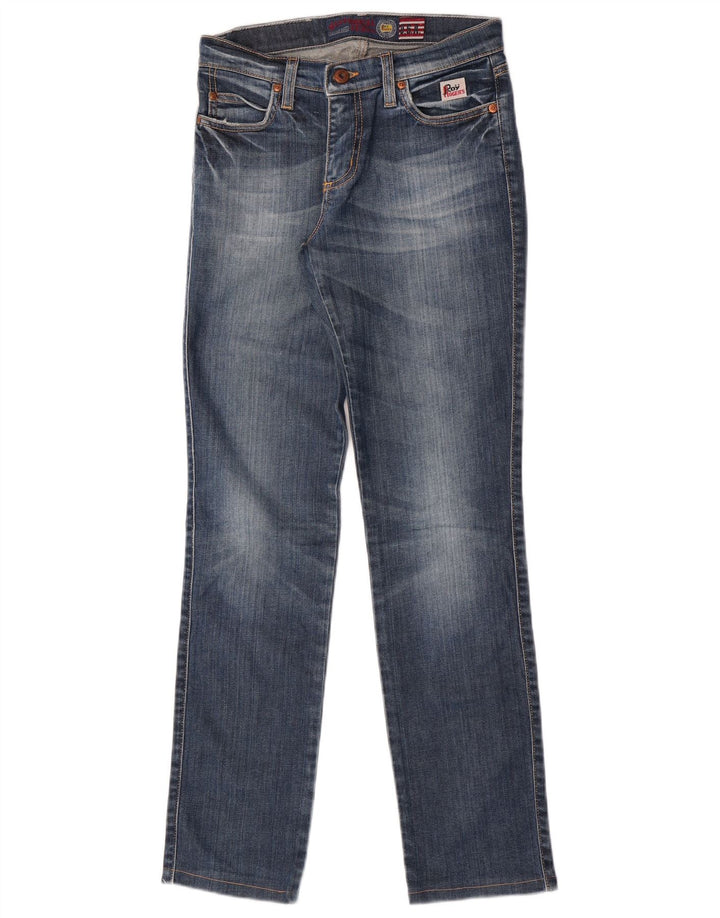 Roy Rogers Damen Straight Jeans W27 L30 Blaue Baumwolle