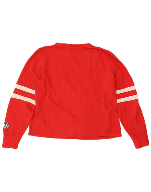 Fanatics Womens Wisconsin Badgers Sweatshirt Pullover UK 16 Große rote Baumwolle