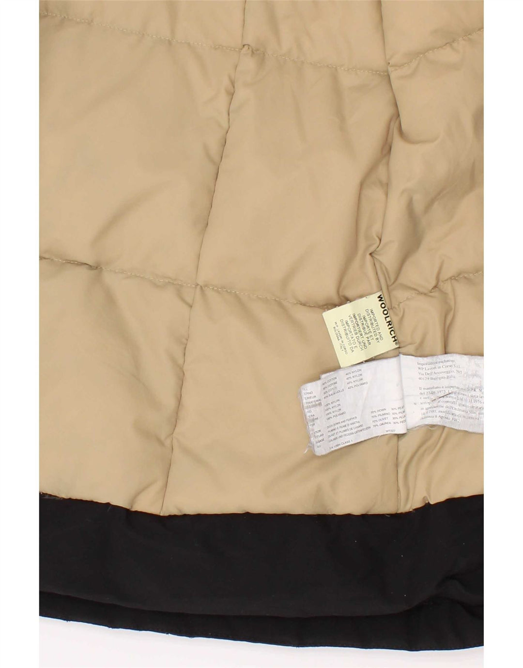 Wattierte Jacke für Jungen von Woolrich, 9–10 Jahre, schwarze Baumwolle
