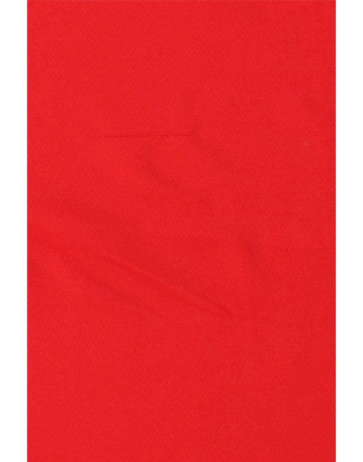 Adidas Herren Climalite T-Shirt Top, großes rotes Farbblock-Polyester