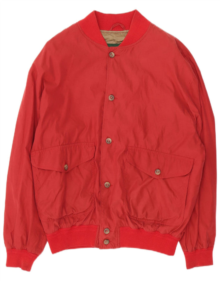 Brooksfield Herren Bomberjacke IT 48 Mittelrote Viskose