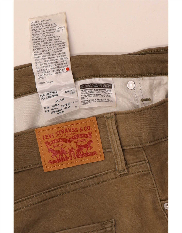 Levi's Herren 312 Shaping Slim Jeans W31 L30 Beige Baumwolle