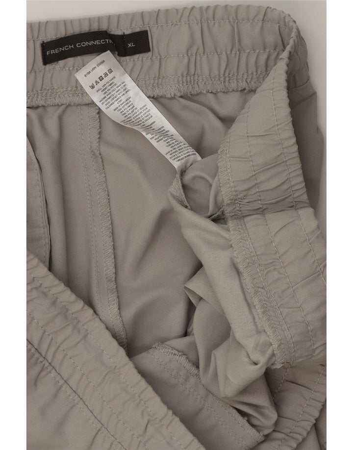 FRENCH CONNECTION Herren-Jogger-Cargohose XL W38 L29 Graues Polyester