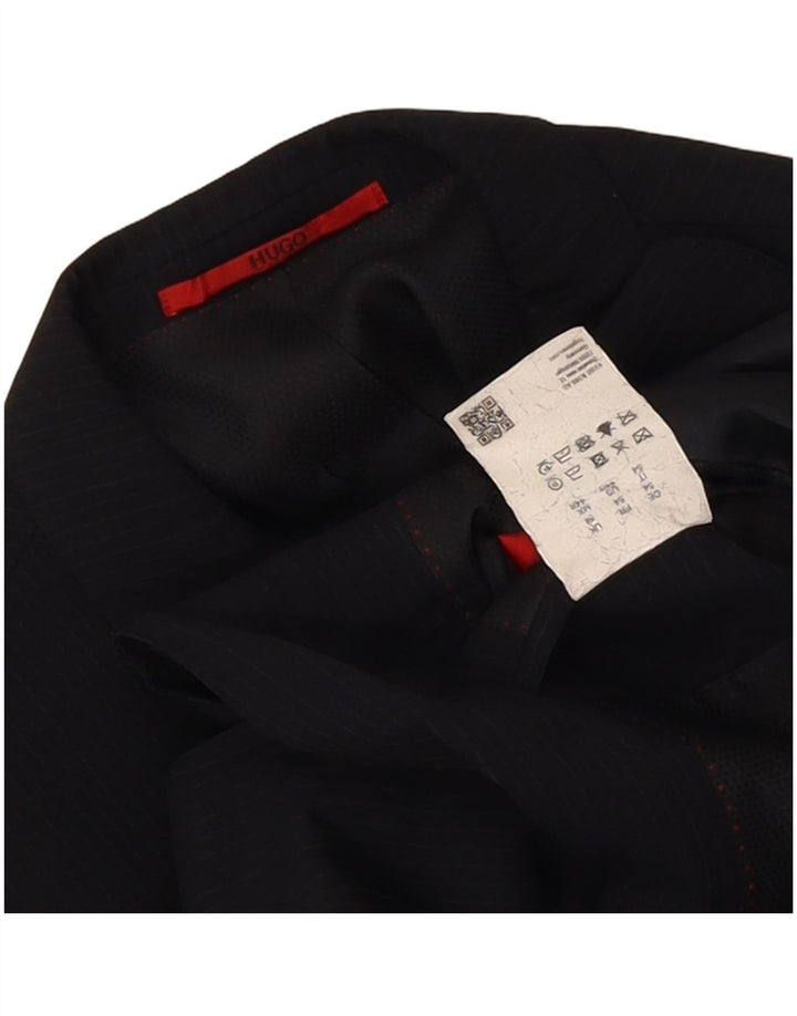 Hugo Boss Herren-Blazer mit 2 Knöpfen, UK 54, 2XL, Marineblau, Nadelstreifen